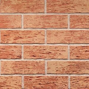 Warm red textured brick slips.